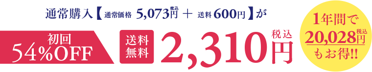 初回54%OFF 送料無料 2,268円(税込)